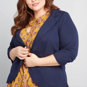 Modcloth Fine and Sandy Blazer in Navy